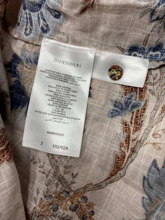 Zimmermann Ascension Tie Billow Cotton Tiered Maxi Dress AU 2 / US 8 NWT $1,250 - Picture 13 of 13